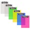 Better Office Products Mini Plastic Clipboards, Low Profile Clips, Asst'd Translucent Colors, A6 Memo Size, 53in x 8in, 6PK 45295 - alternate 3